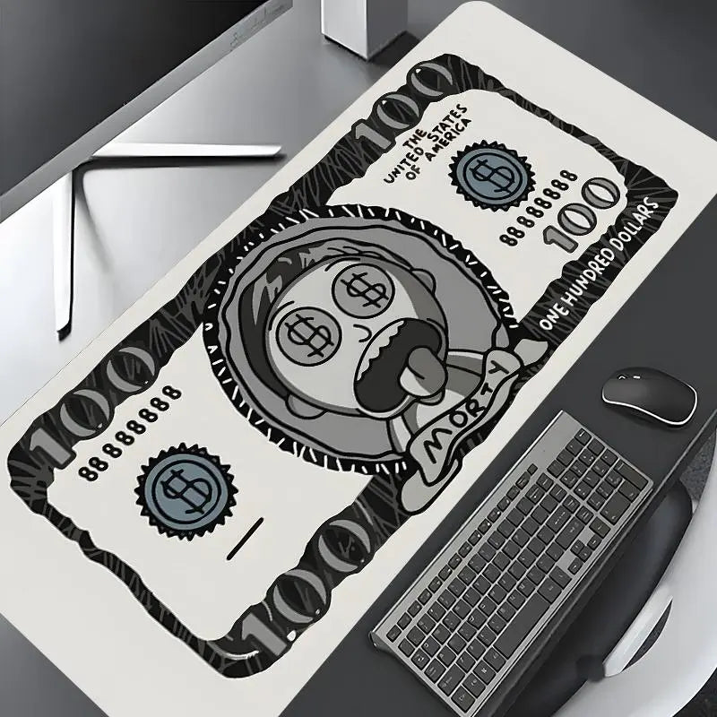 Spoofed Dollar Design Pattern Mouse Pad, Large Game Mouse Pad, Aesthetic Desktop Decoration Protective Pad, Non-slip Work Pad, Gaming Mouse Pad, Desk Accessory