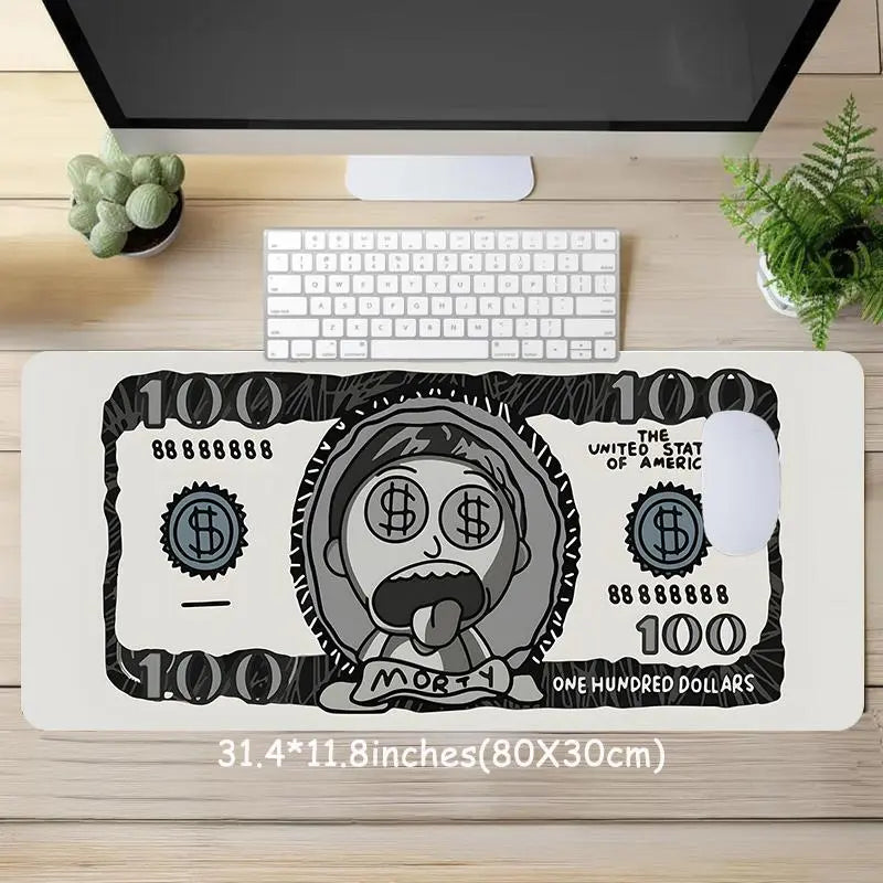 Spoofed Dollar Design Pattern Mouse Pad, Large Game Mouse Pad, Aesthetic Desktop Decoration Protective Pad, Non-slip Work Pad, Gaming Mouse Pad, Desk Accessory
